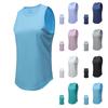 Женская повседневная однотонная спортивная быстросохнущая одежда для фитнеса короткий жилет для фитнеса