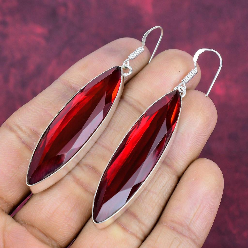 Ювелирные изделия из красного граната, серьги из цельного серебра 925 пробы, серьги из драгоценных камней ручной работы на День памяти