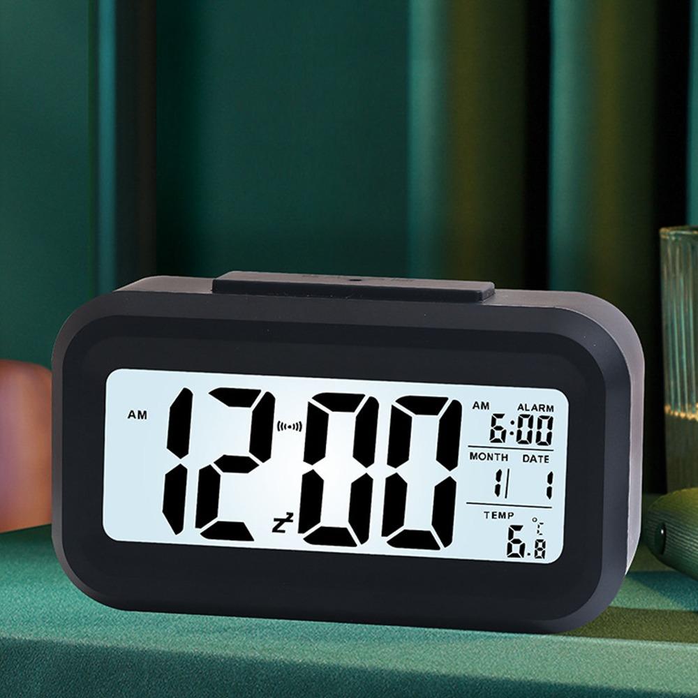 Battery Operated LED Alarm Clock Adjustable Light Electronic Alarm Clock Desk Use