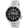 Seiko 5 Sports Black Dial Silver Stainless Steel Bracelet
