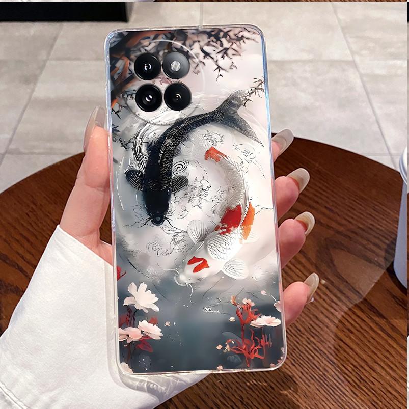 For Xiaomi Civi 4 Pro Case Clear Luxury Cute Love Rabbit Funny TPU Soft Silicone Back Cover For Xiaomi 14 Civi 4Pro Phone Case