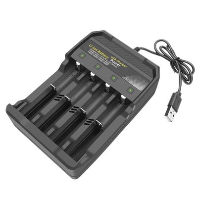 Автоматическое прекращение зарядки 4-слотовый USB-адаптер для зарядки 3,7 В литиевых батарей Для нескольких устройств Безопасная защита от обратной полярности
