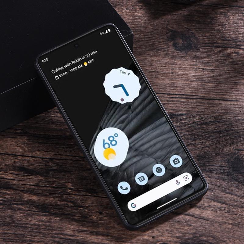 Чехол из однотонной кожи с магнитным покрытием для Google Pixel 9 Pro/6/7/8 — защитный чехол с полным покрытием