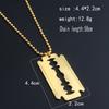 Fashion Razor Blades Pendant Necklaces Men Jewelry Male Shaver Shape Necklaces & Pendants Barber Shop Necklace for Male Boys