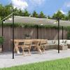 VidaXL Pergola with Retractable Roof Cream 589x292x230 Cm 360120