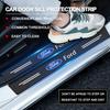 4Pcs Car Door Plate Carbon Fiber Threshold Protector 3D Sticker Decal For Ford Focus Mondeo Kuga Fiesta MK7 Escort Explorer Edge 2 4 MK2 MK4