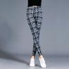 Women Stripes Pencil Pants Slim Ankle Leggings One Size