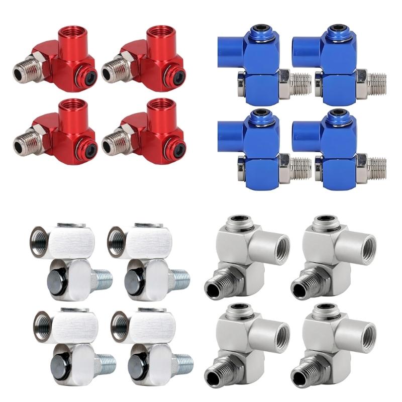 4Lots Aluminum Pneumatic Swivels Joints 360 Degree Rotation Connector For Industrial And Home Plumbing