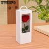 WTEMPO Transparent Window White Paper Gift Boxes Foldable DIY Daily Presents Display Packaging Boxes Suitable for Flowers and Dolls Gifts