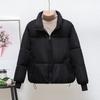 Winter Warm Down Cotton Jacket for Women's Short Korean Style Loose Stand Collar Bread Jacket for Cotton Jacket for Women