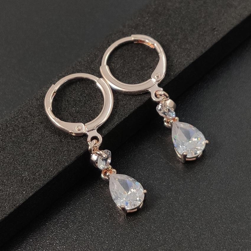 Серьги-капли Suibian Fashion с цирконом - Популярный новый дизайн