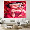 Betty Boop Print Tapestry - Portable Wall Decor Cloth, for Home, Dorm, Travel, Bedroom, Living Room - Ideal Birthday Housewarming Gift