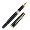 CLEO Classic noir Plume ИЛИ 14 КАРАТОВ Anneaux et agrafe или HAND MADE IN GERMANY +++ Поршень Stylo-Plume, (В) +++ таблички +++