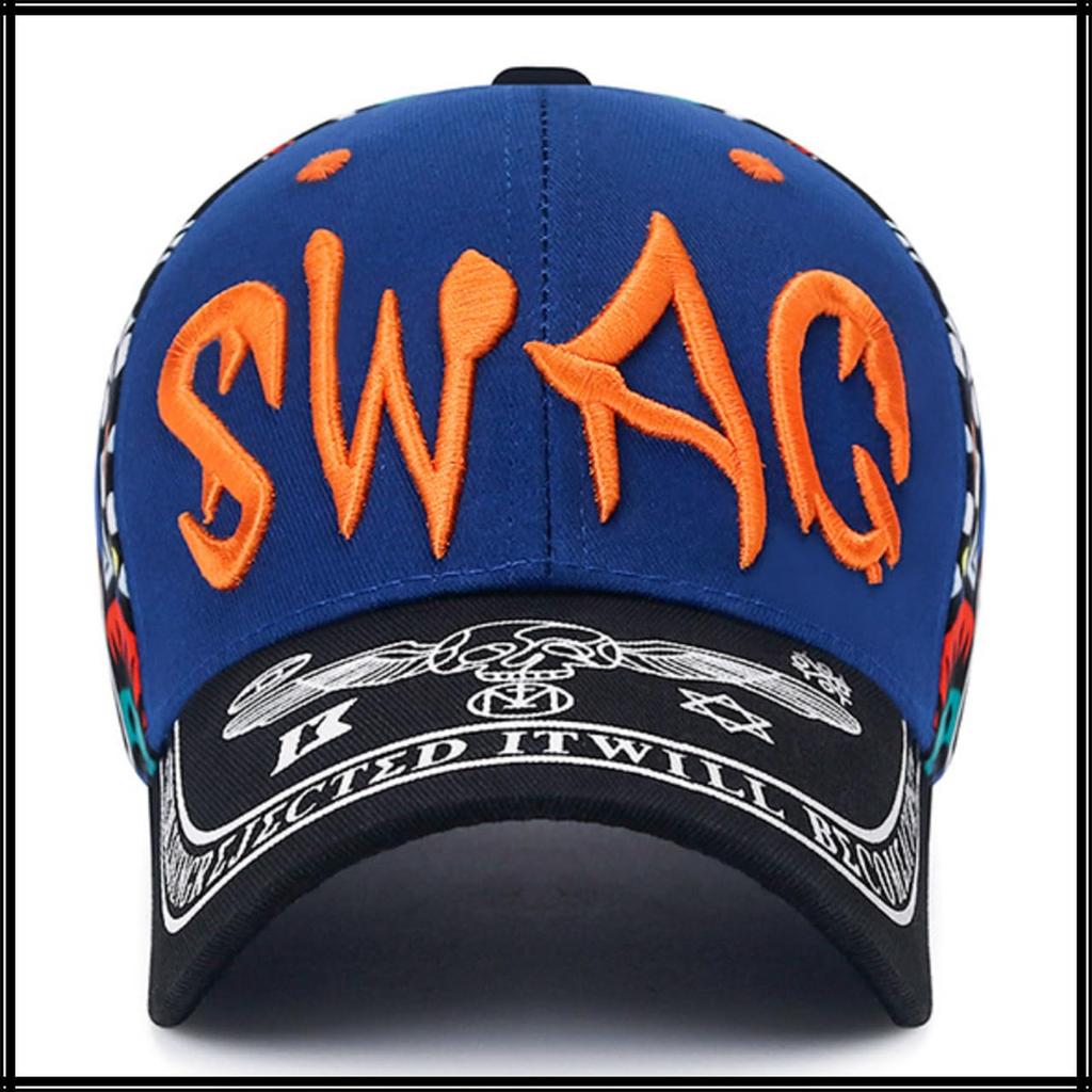 Monogram Embroidered Cap Design Street Fashion Stylish CZ805 [White Fang] Men's Women's (Rose)