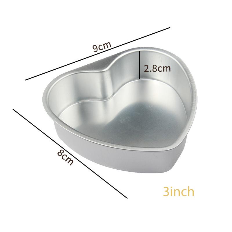 Формы для торта в форме сердца, антипригарное съемное дно в форме сердца, форма для выпечки из алюминиевого сплава, форма для выпечки (3/5/6/8/10 дюймов)