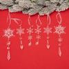 6 шт./Набор Хрустальные украшения K9 для Рождественской елки, Прозрачные снежинки, сосульки, Домашние украшения с подвесками