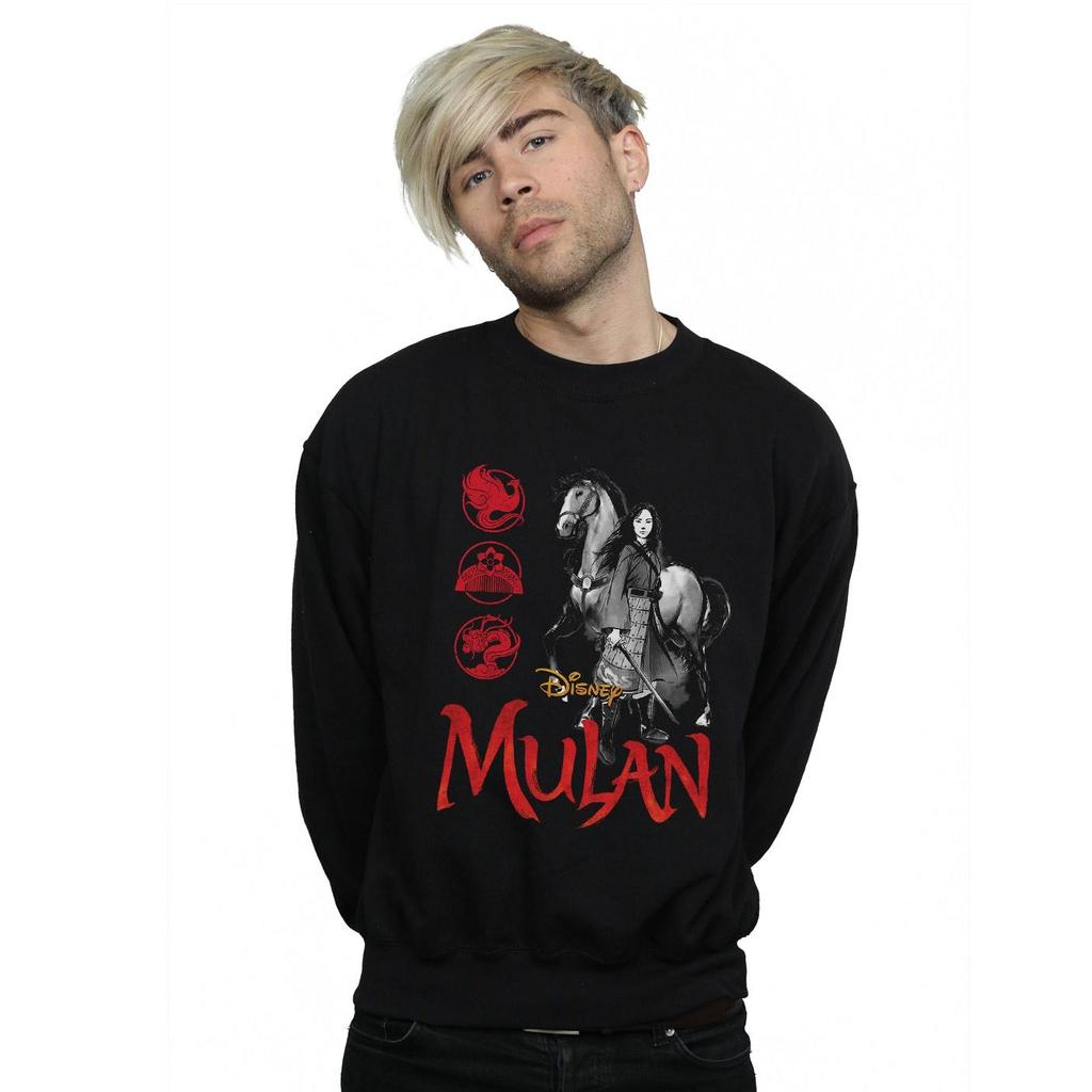 Disney Mens Mulan Movie Horse Pose Sweatshirt