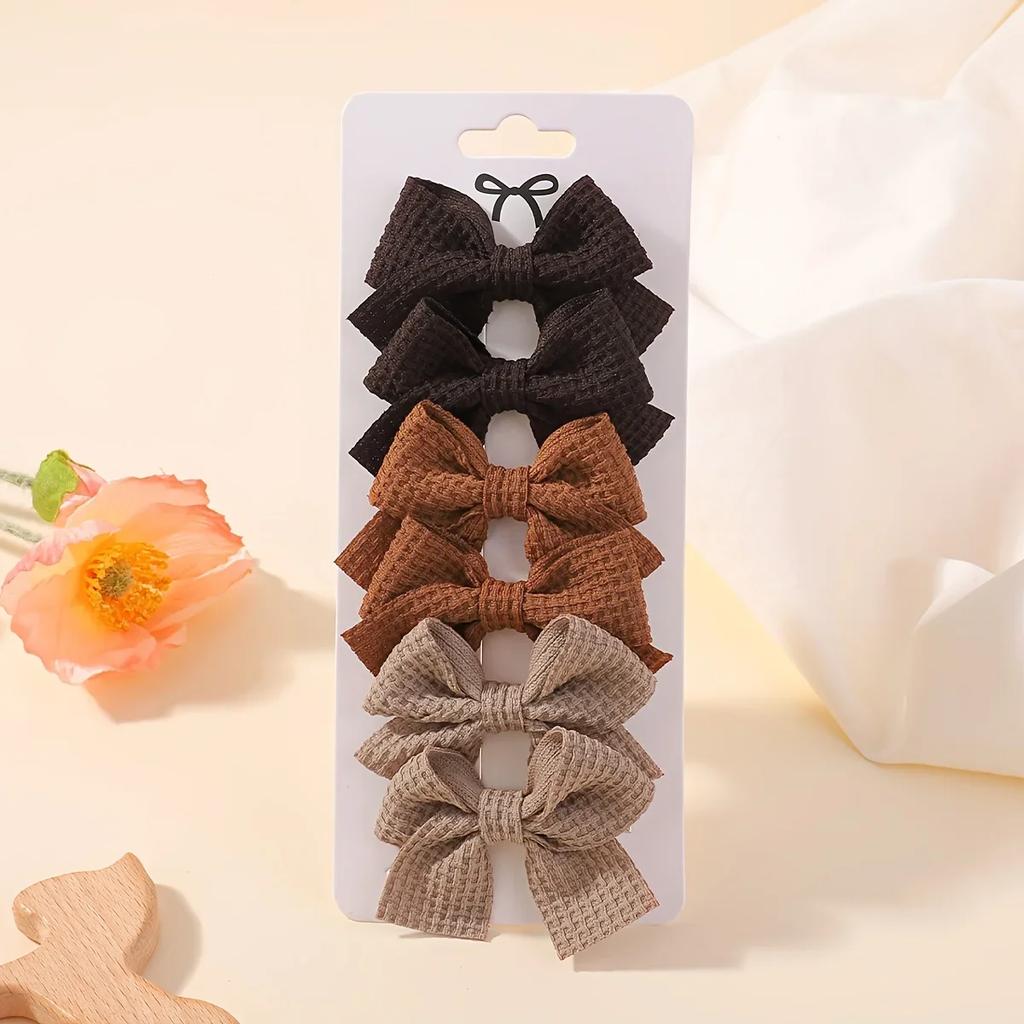 ДЕТСКИЕ БАНТИКИ 6 шт. Милая заколка для волос с кукурузным бантом для детей, девочек, милые бантики, для хвостика, челки, заколки-автоматы, заколки-бабочки, аксессуары для волос
