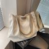 Повседневная нишевая сумка премиум-класса для женщин, лето 2024, новая корейская версия, холщовая сумка, большая вместительная сумка-тоут для поездок на работу и обратно
