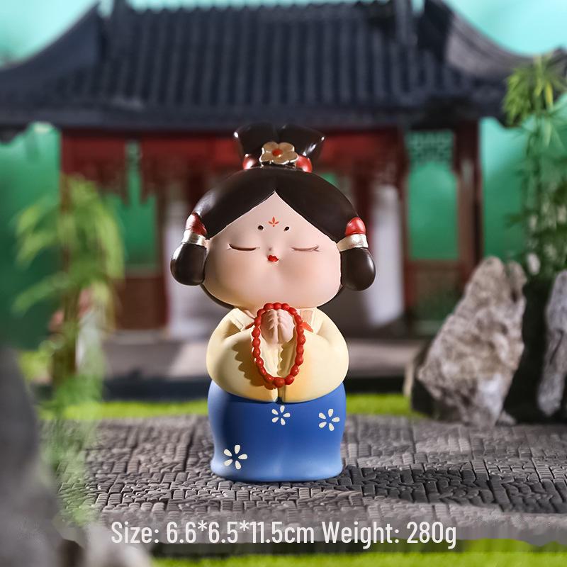 Креативный держатель для телефона в стиле династии Тан: Изысканный орнамент из смолы