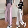 High Waist Narrow Version Straight Wide Leg Pants Women's Summer Thin Casual Drape Thin Versatile Pants