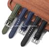 18mm 20mm 22mm Nylon+Leather Watch Strap Breathable Soft Wristband for Omega 007 Bracelet Men Women Quick Release Accessories
