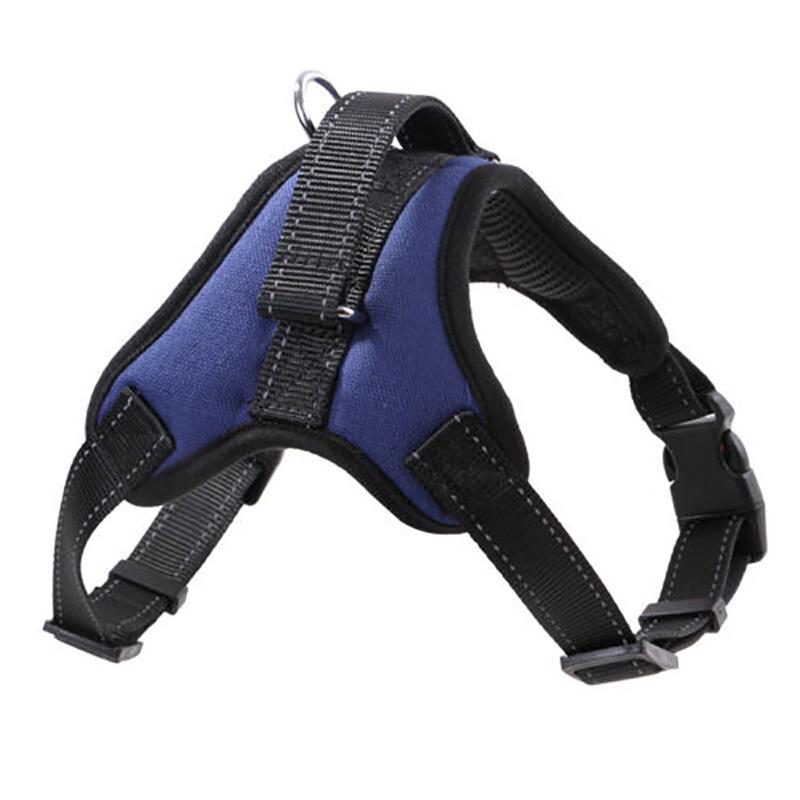 Nylon Dog Harness Collar Adjustable No-Pull Dog Harness Reflective Outdoor Pet Vest for Medium Large Dogs Pet Traction