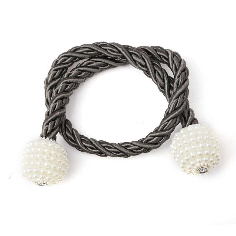 1 шт., магнитный подхват для штор, ремень с жемчугом, подвесной шар, подхваты на спине, пряжка, держатель для веревки, зажим, аксессуары для штор