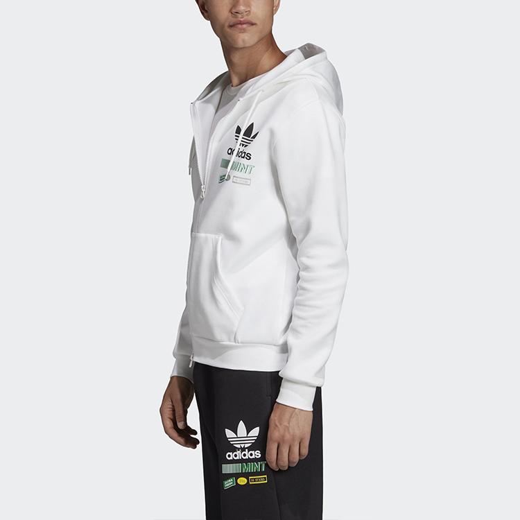 adidas Originals Trefoil Bodega Толстовка с капюшоном на молнии для мужчин, белая FP7703