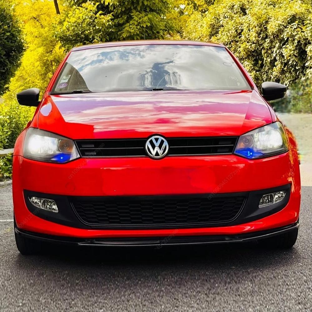 2 шт. Накладка на передний бампер Диффузор для VW Polo MK5 6R 6C TDI TSI 2009-2017 Сплиттер Губа Подбородок Рестайлинг Комплекты защиты кузова Тюнинг Аксессуар