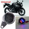 New Chrome Universal Motorcycle LED Digital PRM Tachometer Voltmeter Gauge Combo