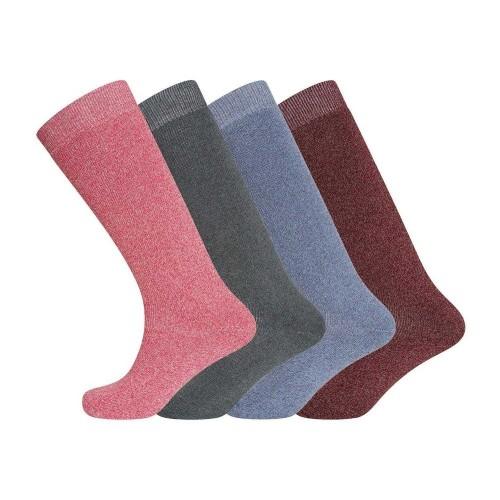Soxy Womens/Ladies Plain Wool Blend Socks (Pack of 4)