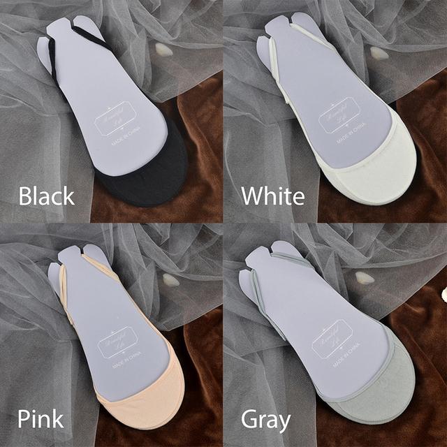 FINETOO 4 пары/компл. женские нескользящие невидимые носки, летние однотонные хлопковые носки-лодочки с низким вырезом, женские дышащие носки-тапочки