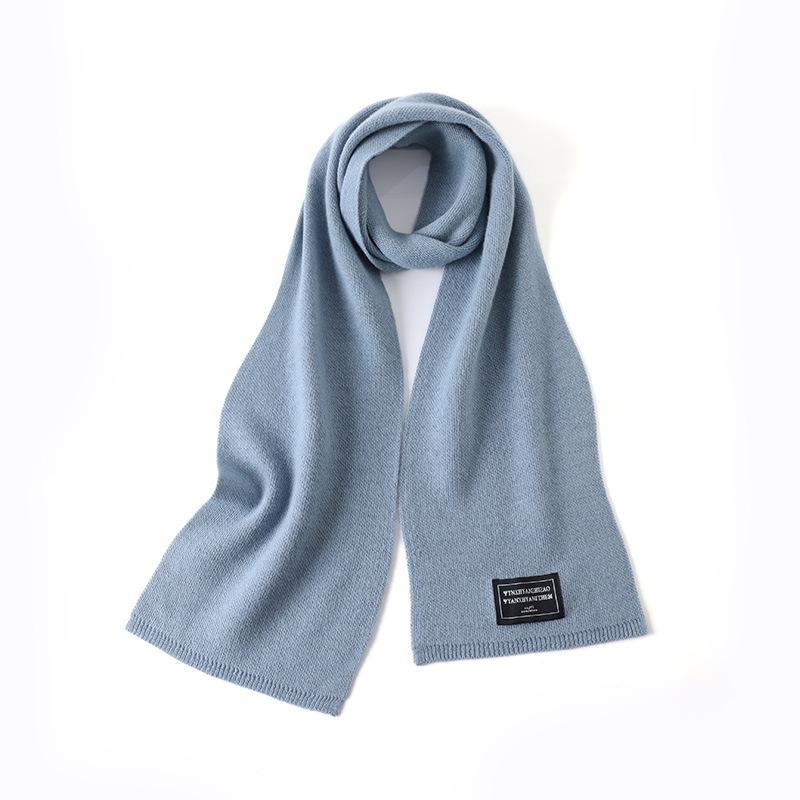 2025 New Small Wide Wool Scarf Solid Color Simple Versatile Shawl Fashion Autumn and Winter Warm Scarf
