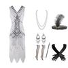 1920s Gatsby-Inspired Beaded Sequin Fringe Dress - Retro Evening Style for Women