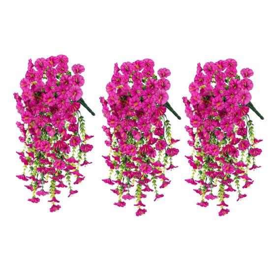 3 шт. подвесной искусственный цветок ипомеи устойчивый к ультрафиолетовому излучению реалистичный искусственный шелковый цветок для свадебной вечеринки в помещении и на открытом воздухе в саду настенный искусственный цветок украшение