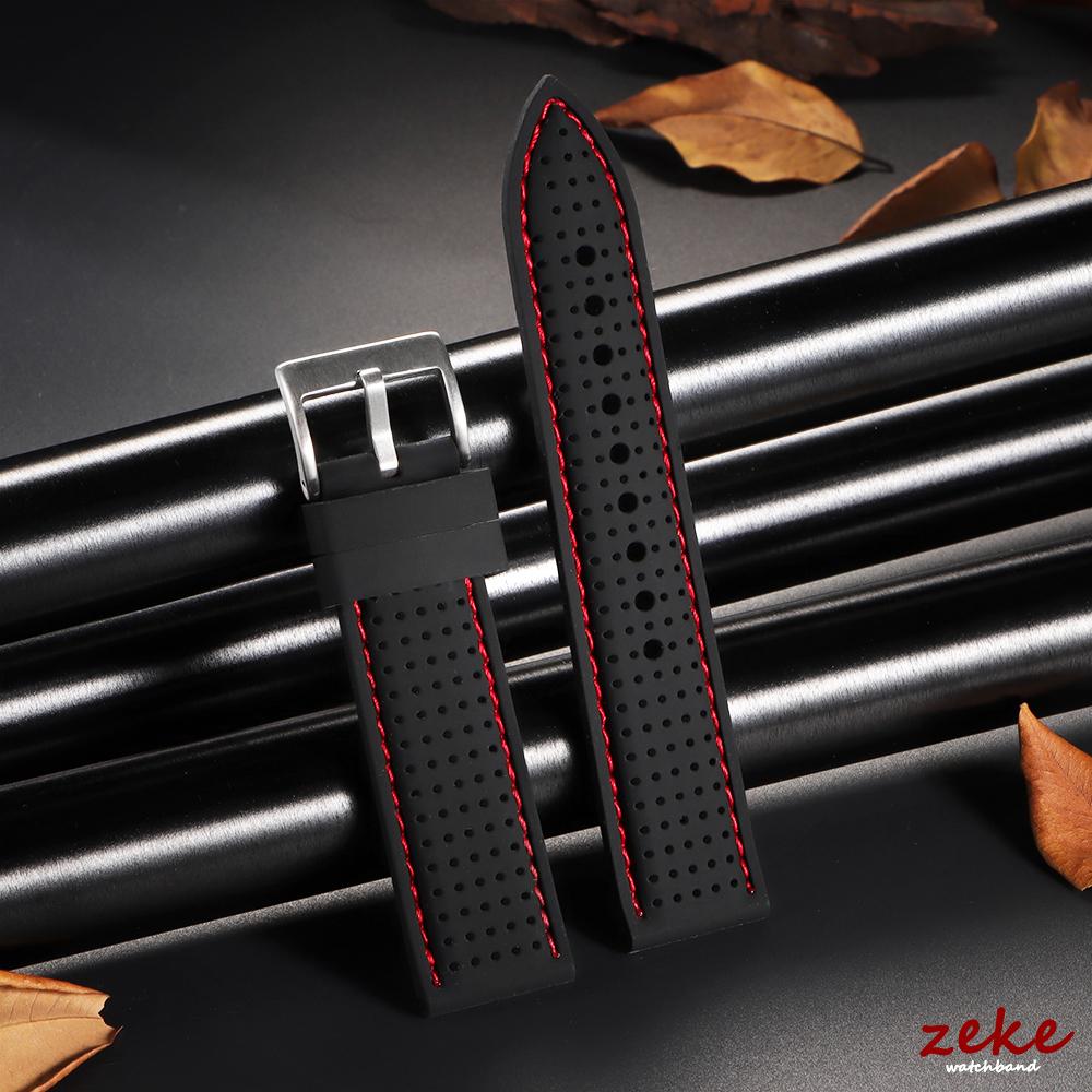 Soft Silicone Rubber Watch Strap 20mm 22mm 24mm Men Women Sport Waterproof Breathable Wrist Band Solid Matte Buckle Bracelet