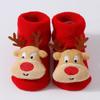 Newborn Baby Santa Claus Knitted Socks - Cute Snowman Reindeer Pattern Non-Slip First Walkers Socks