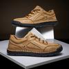 Designer Brand High Quality Oxford Shoes Handmade Soles for Men's Outdoor Hiking Touring Shoes Khaki Color Men's Low Top Shoes