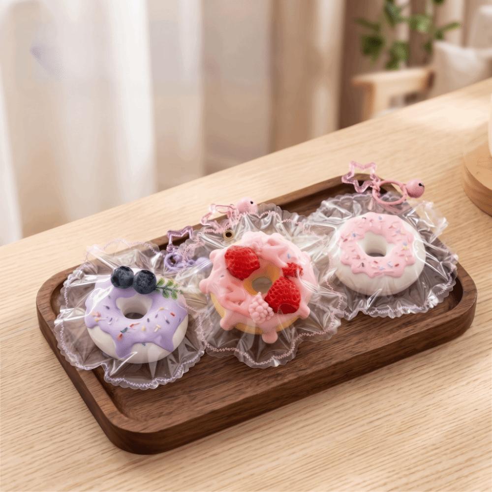 Slow Rising Squishy Keychain Food Grade Silicone Slow Rebound Toy Donut Squishy Toy Pendant