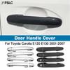 Накладки на ручки дверей для Toyota Corolla E120 E130 2001-2007 Хром Углеродное волокно Автомобильная отделка Стайлинг автомобиля Аксессуары Накладка-стикер
