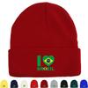 «Я люблю БРАЗИЛИЮ» Зимняя вязаная шапка, шапка-бини с флагом Бразилии Skullies, эластичная термоусадочная унисекс Gorro вязаная шапка-бини
