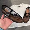 Summer Mesh Hollow Sandals Women Flats Casual Slippers Shallow 2024 New Beach Shoes Comfort Retro Female Flat Shoes