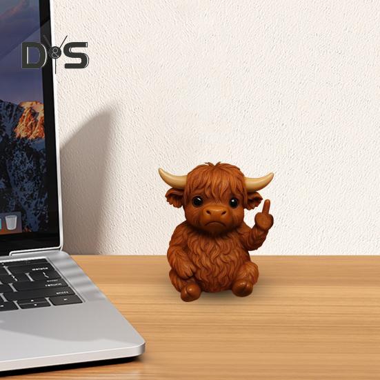 Средний палец животного орнамент синтетическая смола статуя реалистичный дизайн скульптура смешной юмористический домашний декор