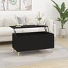  Coffee Table, Black, 90x44.5x45 Cm, Wood-based Material