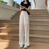 Женские свободные брюки-клеш из тонкой сетки с широкими штанинами, солнцезащитные, с разрезом, с функцией кондиционирования воздуха, повседневные, прямые, длинные брюки на весну/лето
