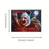 2026Horror Calendar Clown Design 12 Months Family Planner Organizer Calendar for Bedroom Home Office Decoration Frame