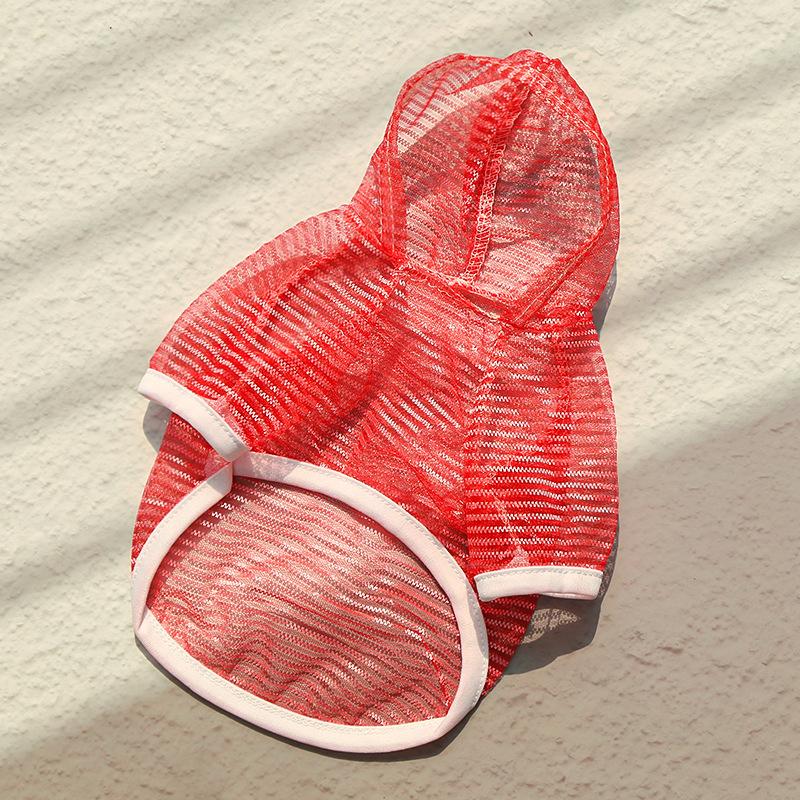 Весна и Лето Прозрачная Рубашка Одежда Собака Солнцезащитная Одежда Одежда для Кошек Жилет Питомец Маленькая Собака Принадлежности Сетка Марля