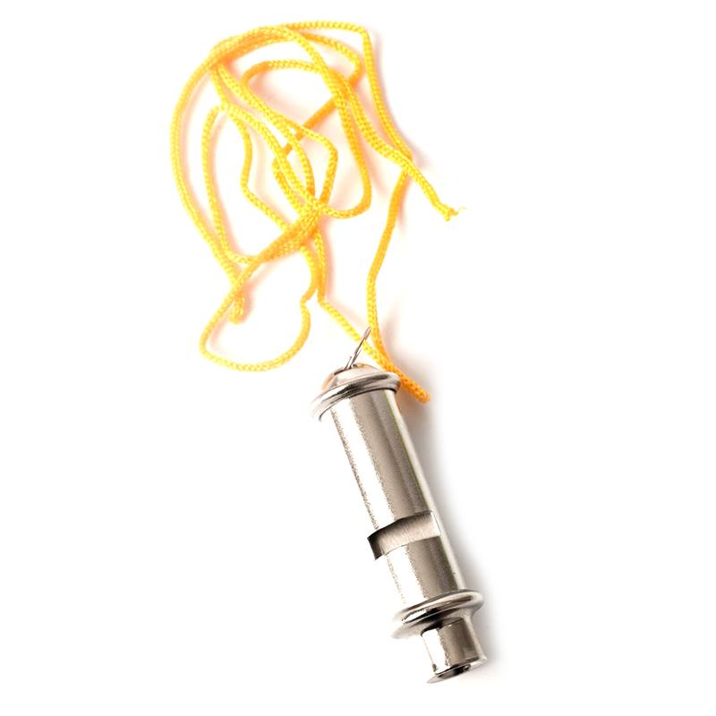 1шт тренировочный судейский металлический свисток с шейной цепочкой для уличного спорта с мячом