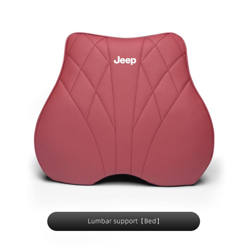 Quality Leather Car Cushion Waist Cushioning Seat Headrest For Jeep Grand Cherokee Wrangler JK Gladiator Compass Renegade Recon